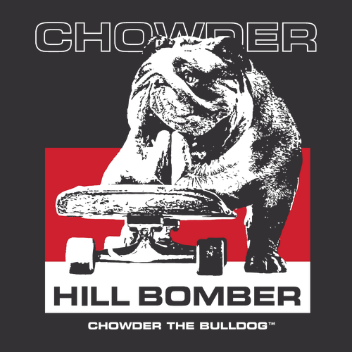 District Made Mens Perfect Tri Crew Tee -Hill Bomber Red- Black