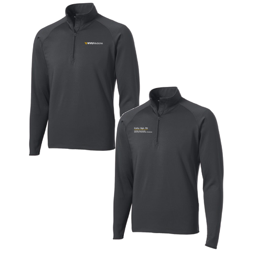 Sport Tek Sport Wick Stretch Half Zip Pullover -- Charcoal Grey