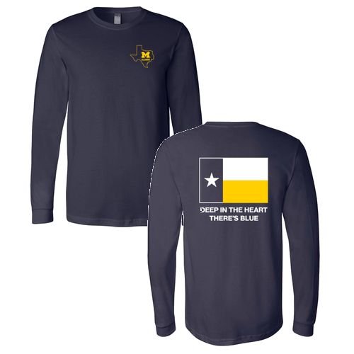 Men/Unisex Bella Canvas Soft Fitted Jersey Longsleeve Tee -- Navy