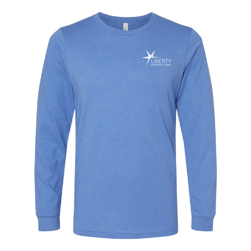 Bella+Canvas Unisex Heather Cvc Long Sleeve Tee- Heathers -- Heather Colum Blue