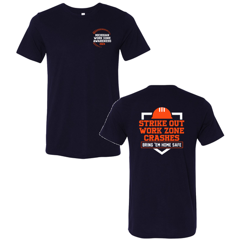 Mens/Unisex Bella Canvas Soft Fitted Triblend Short Sleeve T-Shirt -- Solid Navy Triblend