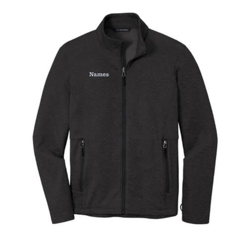 Port Authority Collective Striated Fleece Jacket -- Deep Black Heather
