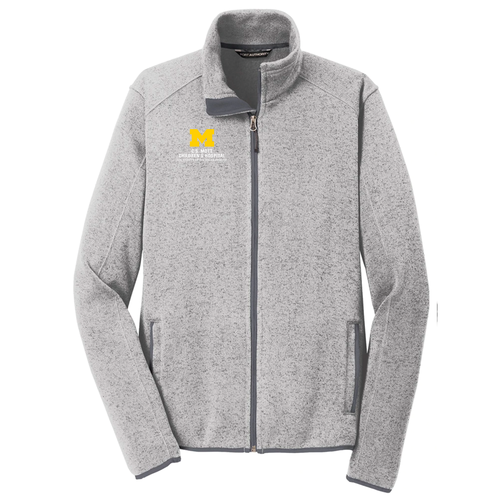 Port Authority Sweater Fleece Jacket -- Grey Heather