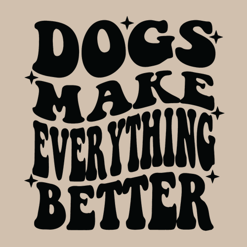 Gildan Heavy Blend Crew Neck Sweatshirt -- Sand / Dog Quote