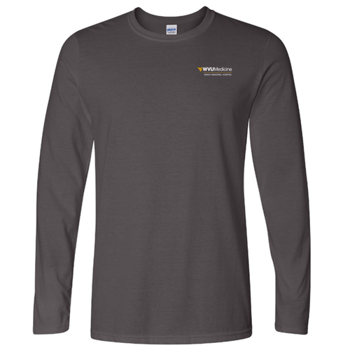 Gildan Softstyle Longsleeve T Shirt -- Charcoal