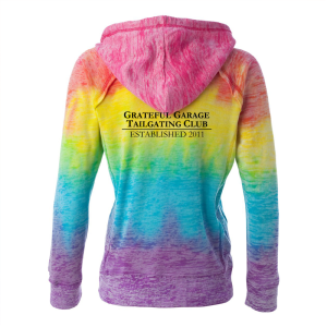 Ladies MV Sport Courtney Burnout V-Notch Sweatshirt -- Rainbow Stripe