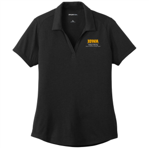 Ladies Sport-Tek Ladies PosiCharge Tri-Blend Wicking Polo -- Black Triad Solid