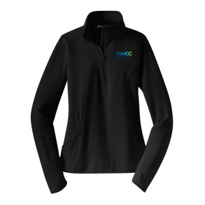Ladies Sport Tek Ladies Sport Wick Stretch Half Zip Pullover -- Black