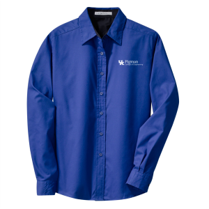 Ladies Port Authority Ladies Easy Care Long Sleeve Shirt -- Royal / Classic Navy