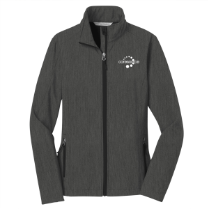 Ladies Port Authority Ladies Core Soft Shell Jacket -- Black Charcoal Heather