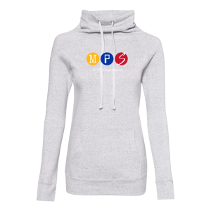 Ladies MV Sport Space-Dyed Cowl Neck Sweatshirt -- Ash