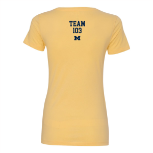 Team 103 - Ladies Next Level Soft Ideal V-Neck Tee -- Banana Cream