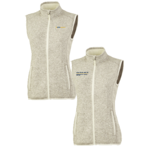 Ladies Charles River Womens Pacific Heathered Vest -- Oatmeal Heather