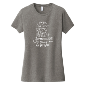 Ladies District Made Women's Very Important Tee -- Grey Frost