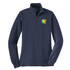 Ladies Sport Tek Quarter Zip Sweatshirt -- True Navy