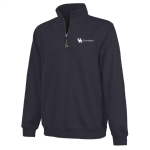 Men/Unisex Charles River Crosswind Quarter Zip Sweatshirt -- Navy