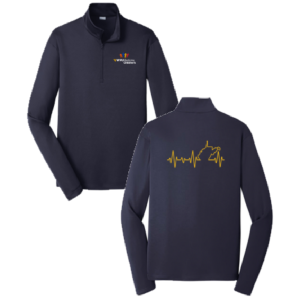 EKG State Design - Men/Unisex Sport-Tek PosiCharge Competitor Quarter Zip Pullover -- True Navy