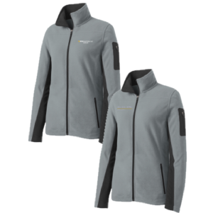 Ladies Port Authority Ladies Summit Fleece Full Zip Jacket -- Frost Grey / Magnet