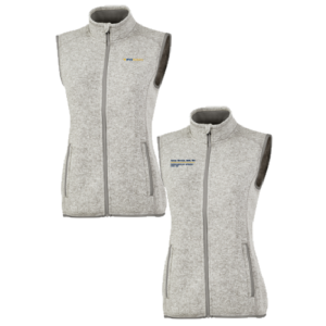 Ladies Charles River Womens Pacific Heathered Vest -- Light Grey Heather