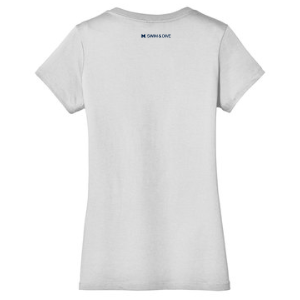 Ladies District Made Soft Perfect Weight V-Neck Tee -- Bright White