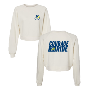 Ladies Bella Canvas Raglan Pullover Fleece -- Vintage White