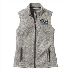 Ladies Port Authority Ladies Sweater Fleece Vest -- Grey Heather
