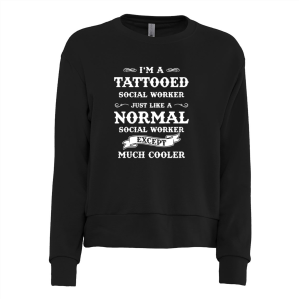 Ladies Next Level Ladies' Laguna Sueded Sweatshirt -- Black