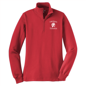 Ladies Sport Tek Ladies Quarter Zip Sweatshirt -- True Red