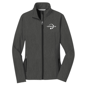 Ladies Port Authority Ladies Core Soft Shell Jacket -- Black Charcoal Heather