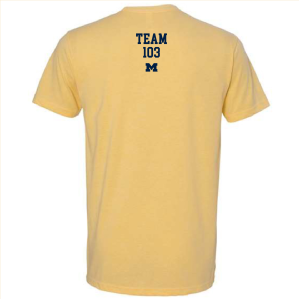 Team 103 - Men/Unisex Next Level Soft Fitted CVC Tee -- Banana Cream