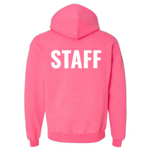 Gildan Hooded Sweatshirt -- Safety Pink