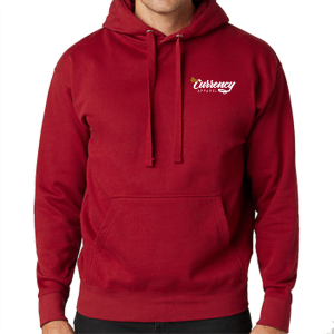 Embroidered Men/Unisex Cotton Heritage Unisex Premium Pullover Hoodie -- Cardinal