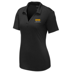Ladies Sport-Tek Ladies PosiCharge Tri-Blend Wicking Polo -- Black Triad Solid