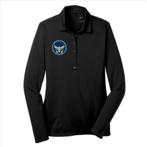 Women's Nike Golf Long Sleeve Dri Fit Stretch Tech Polo -- Black