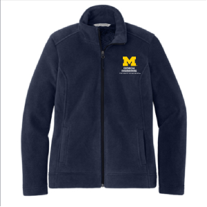 Ladies Port Authority Ultra Warm Brushed Fleece Jacket -- Insignia Blue / River Blue Navy