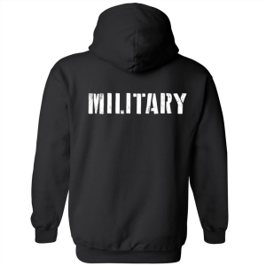INSTITUTIONALIZED - Military Hoodie - Black