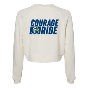 Ladies Bella Canvas Raglan Pullover Fleece -- Vintage White