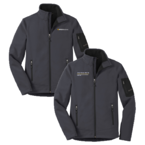 Men/Unisex Eddie Bauer Rugged Ripstop Soft Shell Jacket -- Grey Steel / Black