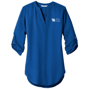 Ladies Port Authority Ladies 3/4-Sleeve Tunic Blouse -- True Blue