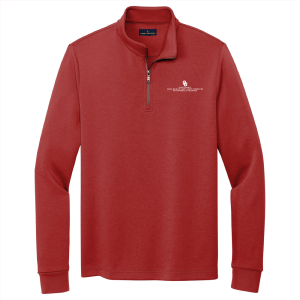 Men/Unisex Brooks Brothers Double-Knit 1/4-Zip -- Rich Red