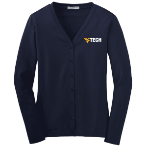 Ladies Port Authority Ladies Modern Stretch Cotton Cardigan -- True Navy