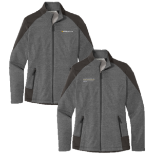 Ladies Port Authority Ladies Grid Fleece Jacket -- Grey Smoke Heather / Grey Smoke