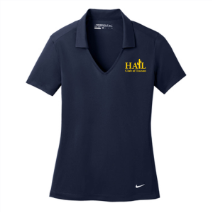 Ladies Nike Golf Dri Fit Vertical Mesh Polo -- Marine