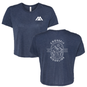 Ladies Bella Canvas Ladies' Flowy Cropped Tee -- Heather Navy