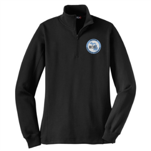 Ladies Sport Tek Ladies Quarter Zip Sweatshirt -- Black