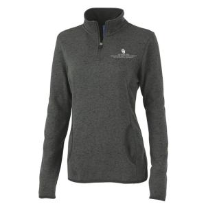 Ladies Charles River Womens Heathered Fleece Pullover -- Charcoal Heather