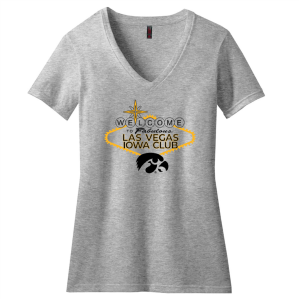 Ladies District Made Ladies Perfect Blend V-Neck Tee -- Light Heather Grey