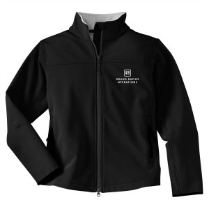 Ladies Port Authority Glacier Soft Shell Jacket -- Black / Chrome