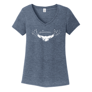 Ladies District Made Ladies Perfect Tri V-Neck Tee -- Navy Frost