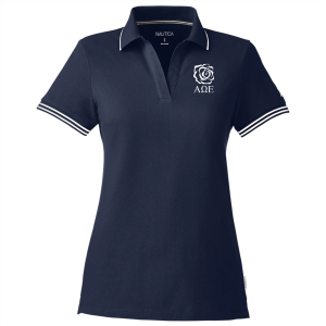 Ladies Nautica Ladies Deck Polo -- Nautica Navy / White